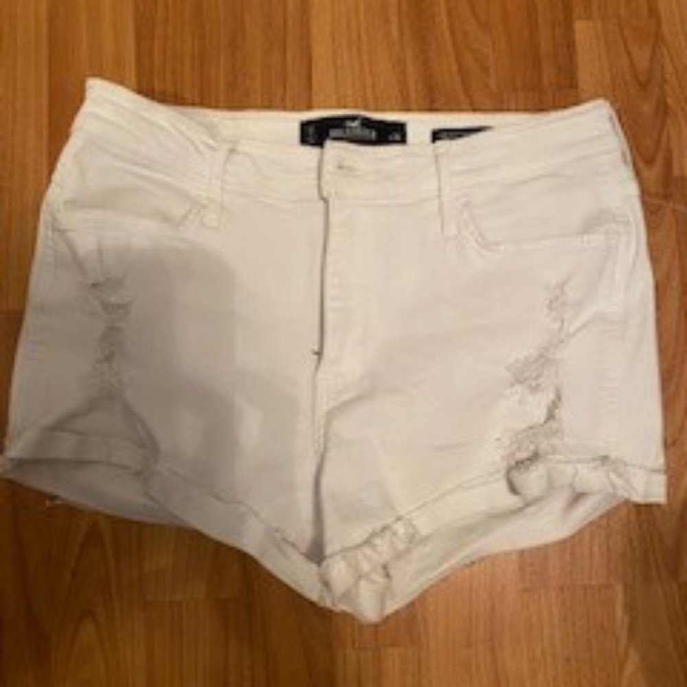 White Jean Shorts